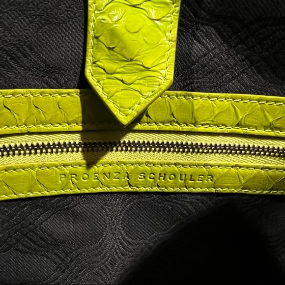 Proenza Schouler PS1 Tote Neon Yellow Python - Picture 10 of 16